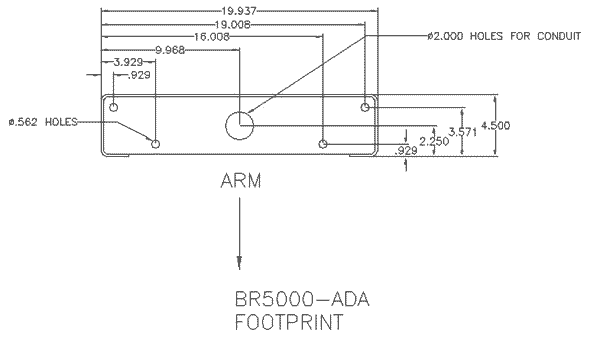 BR5000-ADA Footprint