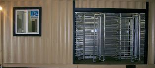 Modular Turnstile Buildings - Modified Cargo Containers with Turnstiles & Access Control